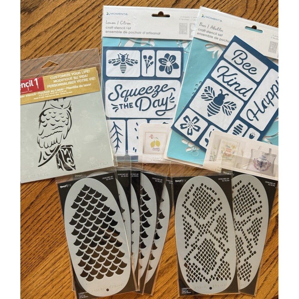 Stencil lot - 2 stencil sets plus‎ individual stencils - NEW Free Shipping.